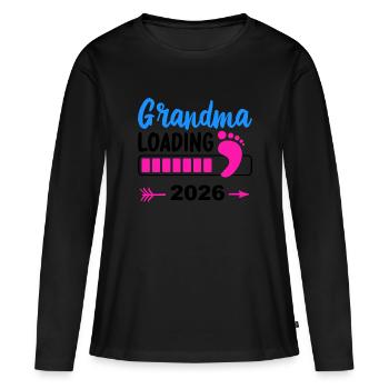 Grandma Loading 2026 Werdende Oma Freude - Frauen Premium Bio Langarmshirt - Schwarz - Vorne - Julia (174cm)
