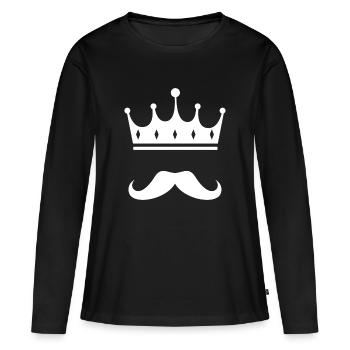 king - Women's Premium Organic Long Sleeve Shirt - black - Front - Julia (174cm)