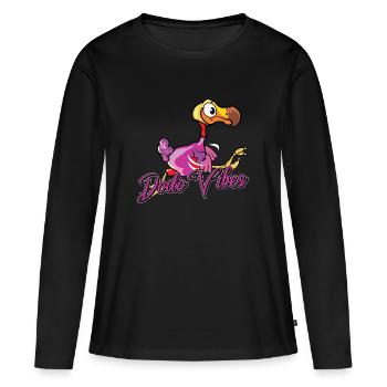 Dodo Mauritius Bird Dronte - Women's Premium Organic Long Sleeve Shirt - black - Front - Julia (174cm)