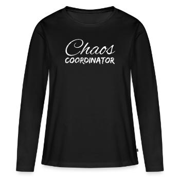 Désordre de confusion de désordre de désordre - T-shirt manches longues Premium bio Femme - noir - Devant - Julia (174cm)