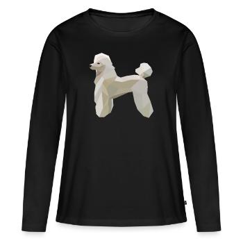 Pudel - Frauen Premium Bio Langarmshirt - Schwarz - Vorne - Julia (174cm)