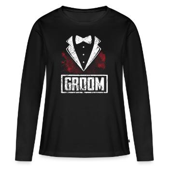 groom - Women's Premium Organic Long Sleeve Shirt - black - Front - Julia (174cm)