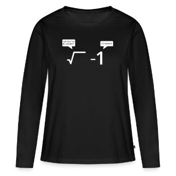 Komplizierte Formel für die Liebe Mathematik Shirt - Frauen Premium Bio Langarmshirt - Schwarz - Vorne - Julia (174cm)