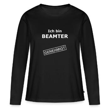 Je suis un fonctionnaire autorisé - T-shirt manches longues Premium bio Femme - noir - Devant - Julia (174cm)