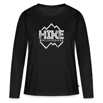 marche - T-shirt manches longues Premium bio Femme - noir - Devant - Julia (174cm)