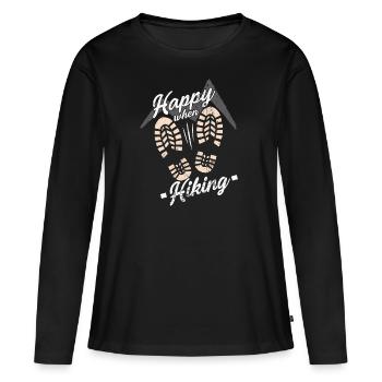 marche - T-shirt manches longues Premium bio Femme - noir - Devant - Julia (174cm)