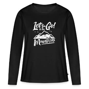 marche - T-shirt manches longues Premium bio Femme - noir - Devant - Julia (174cm)