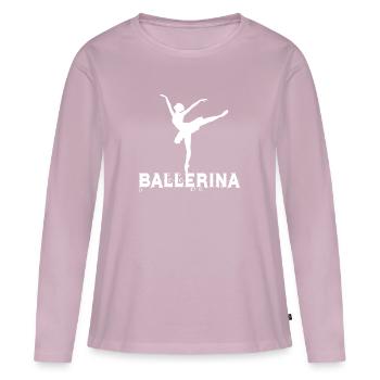 Danseuse ballerine - T-shirt manches longues Premium bio Femme - rose poudré - Devant - Julia (174cm)
