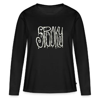 T-shirt Halloween - Look partenaire - Esprit - T-shirt manches longues Premium bio Femme - noir - Devant - Julia (174cm)