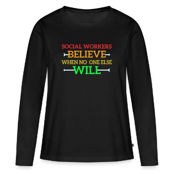 Social Worker Social Work Social Worker - Women's Premium Organic Long Sleeve Shirt - black - Front - Julia (174cm)