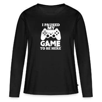 Gamer - Women's Premium Organic Long Sleeve Shirt - black - Front - Julia (174cm)