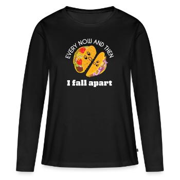 Taco taco - T-shirt manches longues Premium bio Femme - noir - Devant - Julia (174cm)