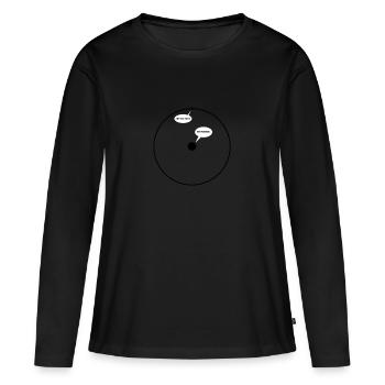 Hydrogen Humour - T-shirt manches longues Premium bio Femme - noir - Devant - Julia (174cm)