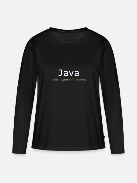 Java ist großartig - Frauen Premium Bio Langarmshirt - Schwarz