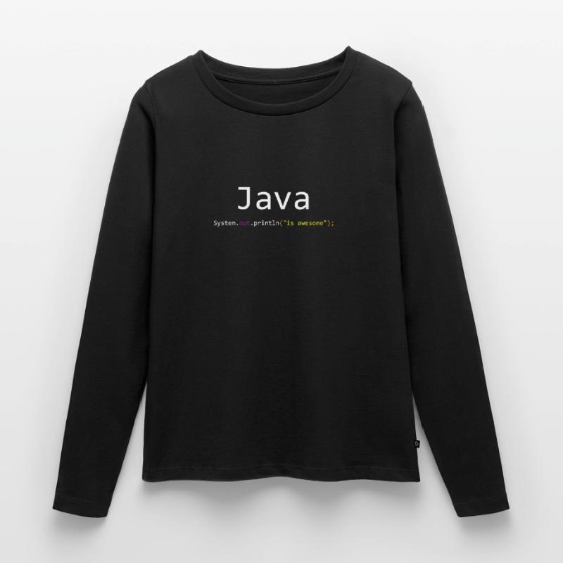 Java is awesome T-shirt manches longues Premium bio Femme