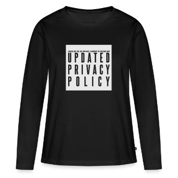 Updated Privacy Policy Datenschutz Richtlinien - Frauen Premium Bio Langarmshirt - Schwarz - Vorne - Julia (174cm)