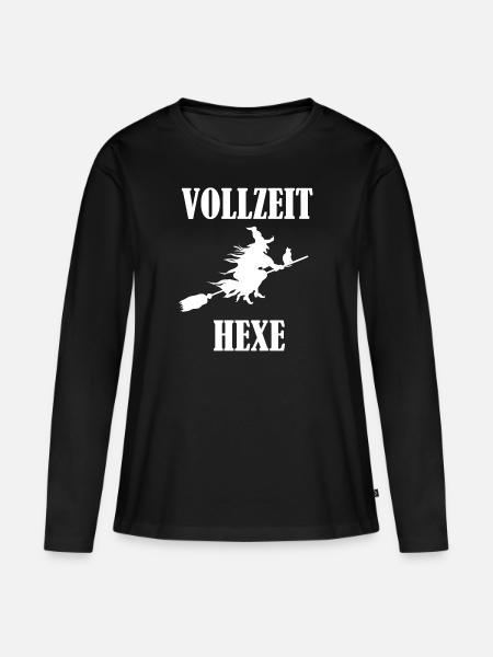 Hexe - Frauen Premium Bio Langarmshirt - Schwarz