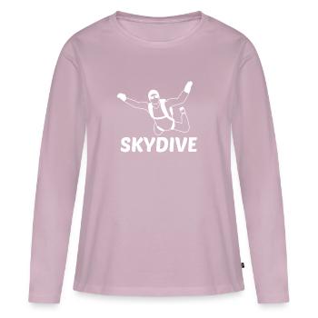 Skydiving - Women's Premium Organic Long Sleeve Shirt - dusky pink - Front - Julia (174cm)