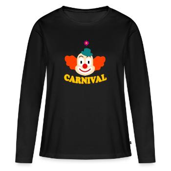 Carnaval carnaval - T-shirt manches longues Premium bio Femme - noir - Devant - Julia (174cm)