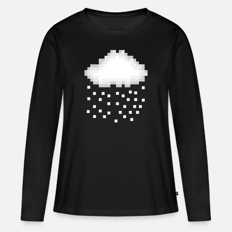 Snow Pixel - Women's Premium Organic Long Sleeve Shirt - black