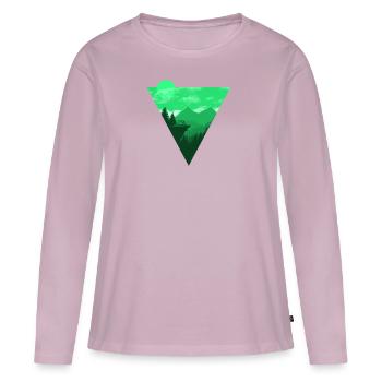 Camping Shirt I Outdoor Nature Travel Backpacker - Women's Premium Organic Long Sleeve Shirt - dusky pink - Front - Julia (174cm)