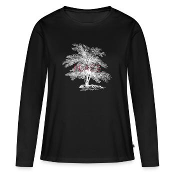 peace - Frauen Premium Bio Langarmshirt - Schwarz - Vorne - Julia (174cm)