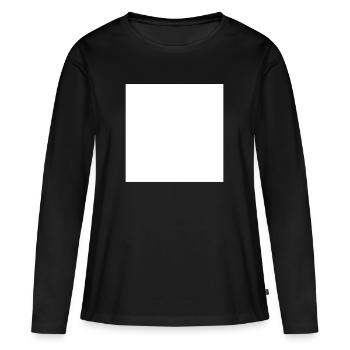 White square, background square - Women's Premium Organic Long Sleeve Shirt - black - Front - Julia (174cm)