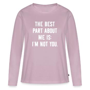 Provokation Provokant Provozieren - Frauen Premium Bio Langarmshirt - Altrosa - Vorne - Julia (174cm)