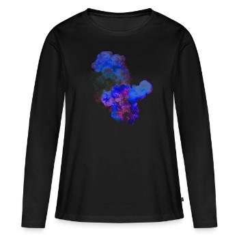 couleurs nuage de couleurx explosion - T-shirt manches longues Premium bio Femme - noir - Devant - Julia (174cm)