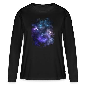 Univers - T-shirt manches longues Premium bio Femme - noir - Devant - Julia (174cm)
