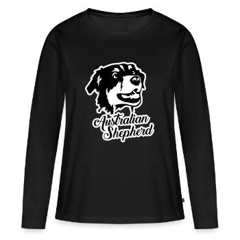 Australian shepherd - T-shirt manches longues Premium bio Femme - noir - Devant - Julia (174cm)