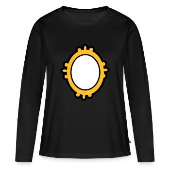miroir - T-shirt manches longues Premium bio Femme - noir - Devant - Julia (174cm)