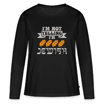 Gift for Jewish Celebrations and Remembrance Days - Women's Premium Organic Long Sleeve Shirt - black - Front - Julia (174cm)