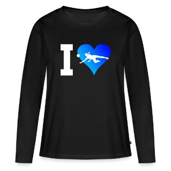 Volley-ball volley-ball volley-ball - T-shirt manches longues Premium bio Femme - noir - Devant - Julia (174cm)