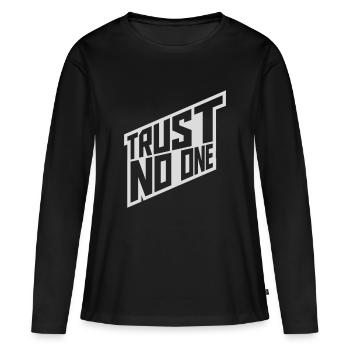ne faites confiance à personne pour ne citer - T-shirt manches longues Premium bio Femme - noir - Devant - Julia (174cm)