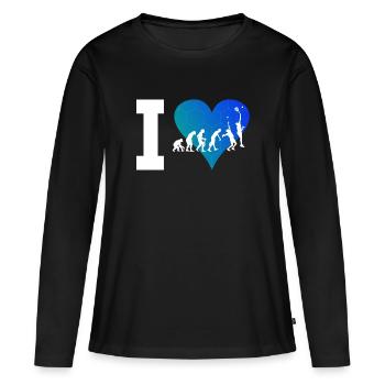 Paddle Court Paddeltennis Paddle Paddle Tennis - T-shirt manches longues Premium bio Femme - noir - Devant - Julia (174cm)