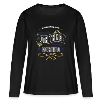 computers programming language present idea - Frauen Premium Bio Langarmshirt - Schwarz - Vorne - Julia (174cm)