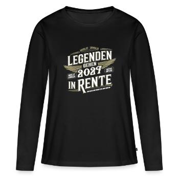 Legends to retire in 2027 Absolutely unique - Women's Premium Organic Long Sleeve Shirt - black - Front - Julia (174cm)