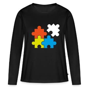 Puzzle Retrogaming Gift Placement Game Game Games - Women's Premium Organic Long Sleeve Shirt - black - Front - Julia (174cm)