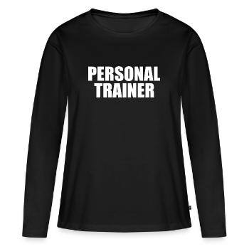 Personal trainer - Women's Premium Organic Long Sleeve Shirt - black - Front - Julia (174cm)
