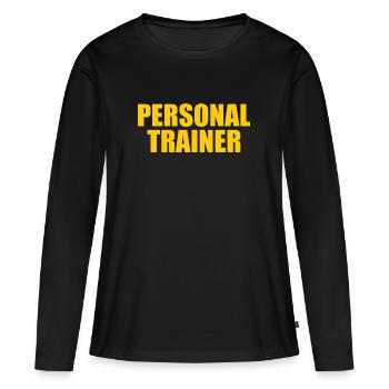Personal trainer - Women's Premium Organic Long Sleeve Shirt - black - Front - Julia (174cm)