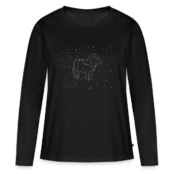 Shetty Sterne Shetland Pony reiten - Frauen Premium Bio Langarmshirt - Schwarz - Vorne - Julia (174cm)