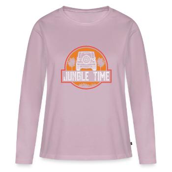 Safari Big Five - T-shirt manches longues Premium bio Femme - rose poudré - Devant - Julia (174cm)