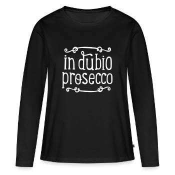 à dubio prosecco - T-shirt manches longues Premium bio Femme - noir - Devant - Julia (174cm)