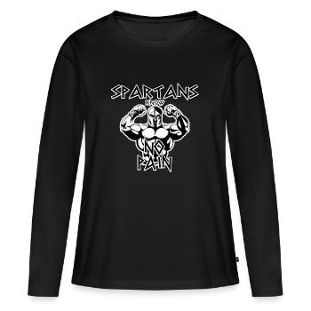 Spartan ne connaît pas la douleur - T-shirt manches longues Premium bio Femme - noir - Devant - Julia (174cm)