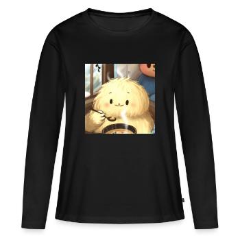 Fluffiges Tierchen - Frauen Premium Bio Langarmshirt - Schwarz - Vorne - Julia (174cm)