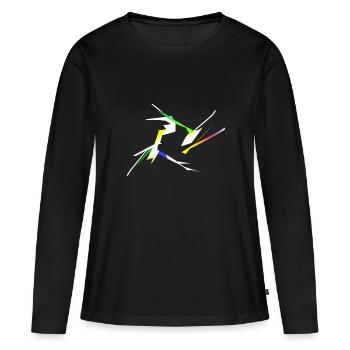 Modern Art - Frauen Premium Bio Langarmshirt - Schwarz - Vorne - Julia (174cm)