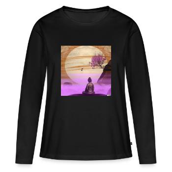 JD Star Artwork No.6 - Frauen Premium Bio Langarmshirt - Schwarz - Vorne - Julia (174cm)