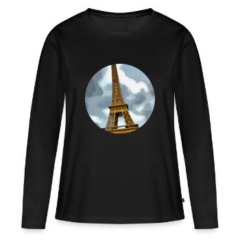 Eiffel tower - Women's Premium Organic Long Sleeve Shirt - black - Front - Julia (174cm)