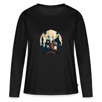 Peau de vampire - T-shirt manches longues Premium bio Femme - noir - Devant - Julia (174cm)